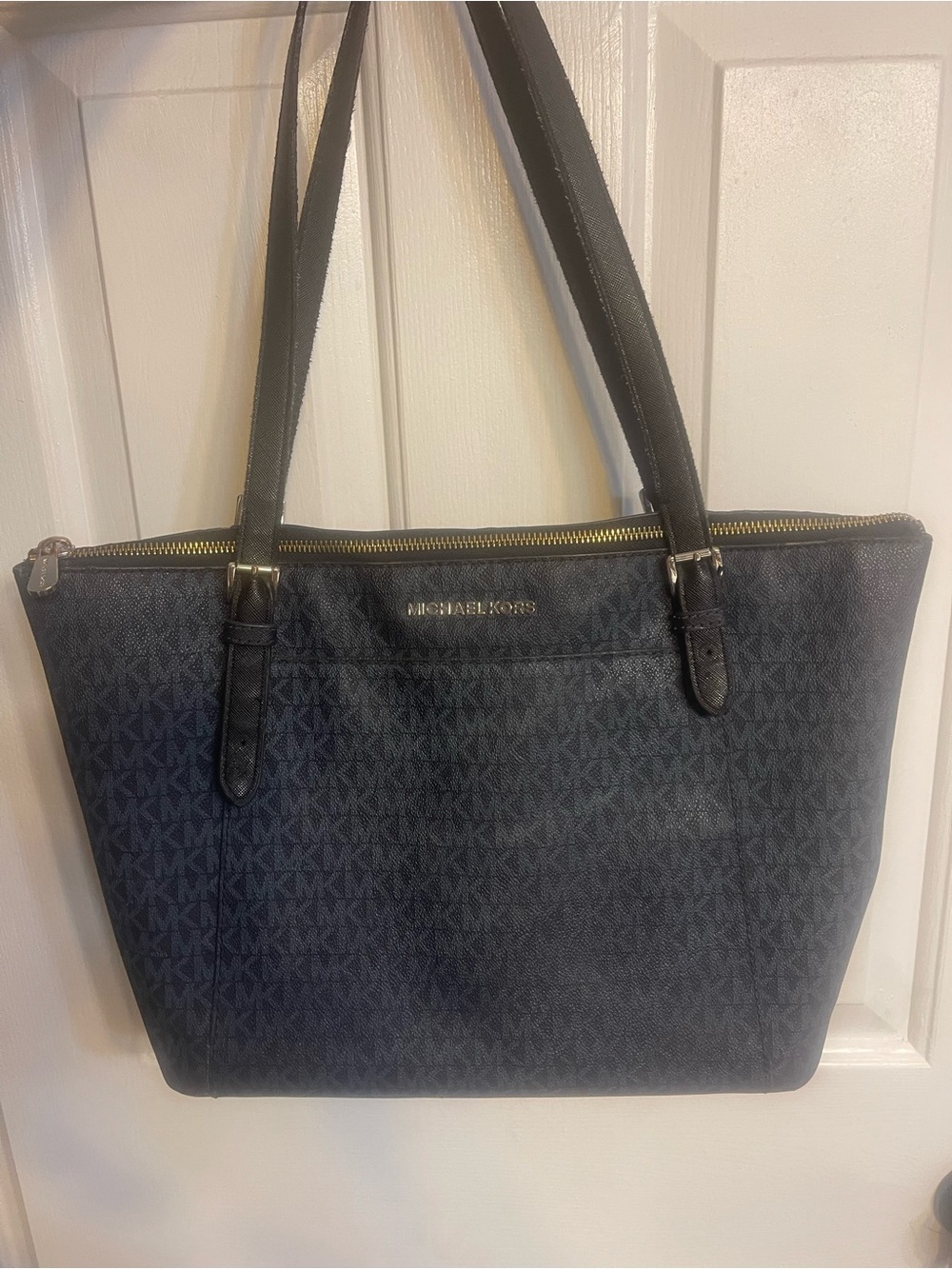 Michael Kors Navy/Black Signature MK Tote